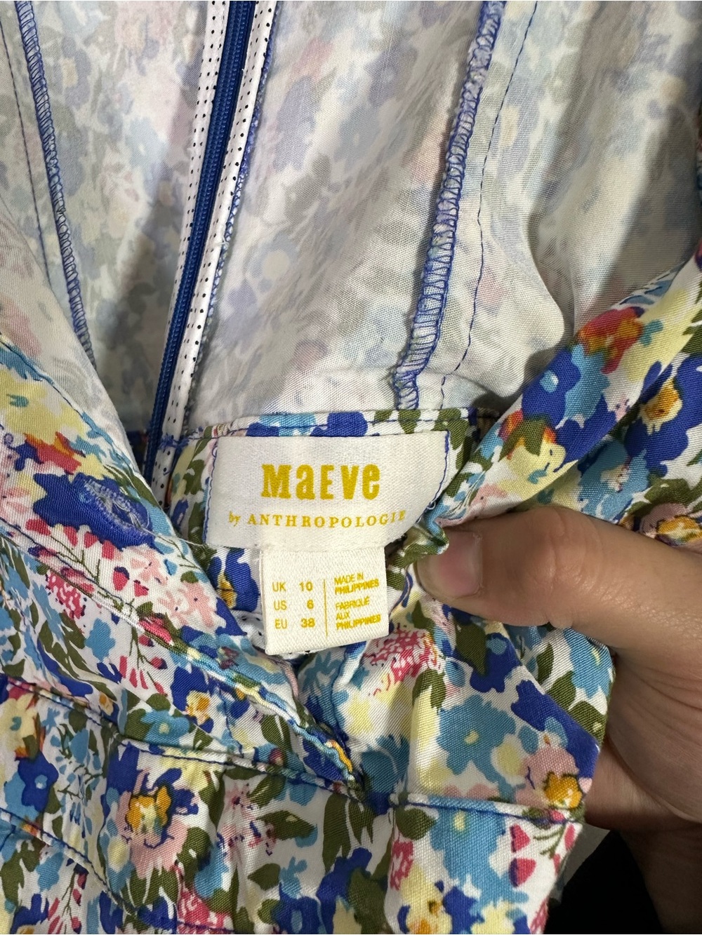 Maeve Anthropologie Colorful Floral Button Front Spaghetti Strap Jumpsuit - Picture 9 of 10